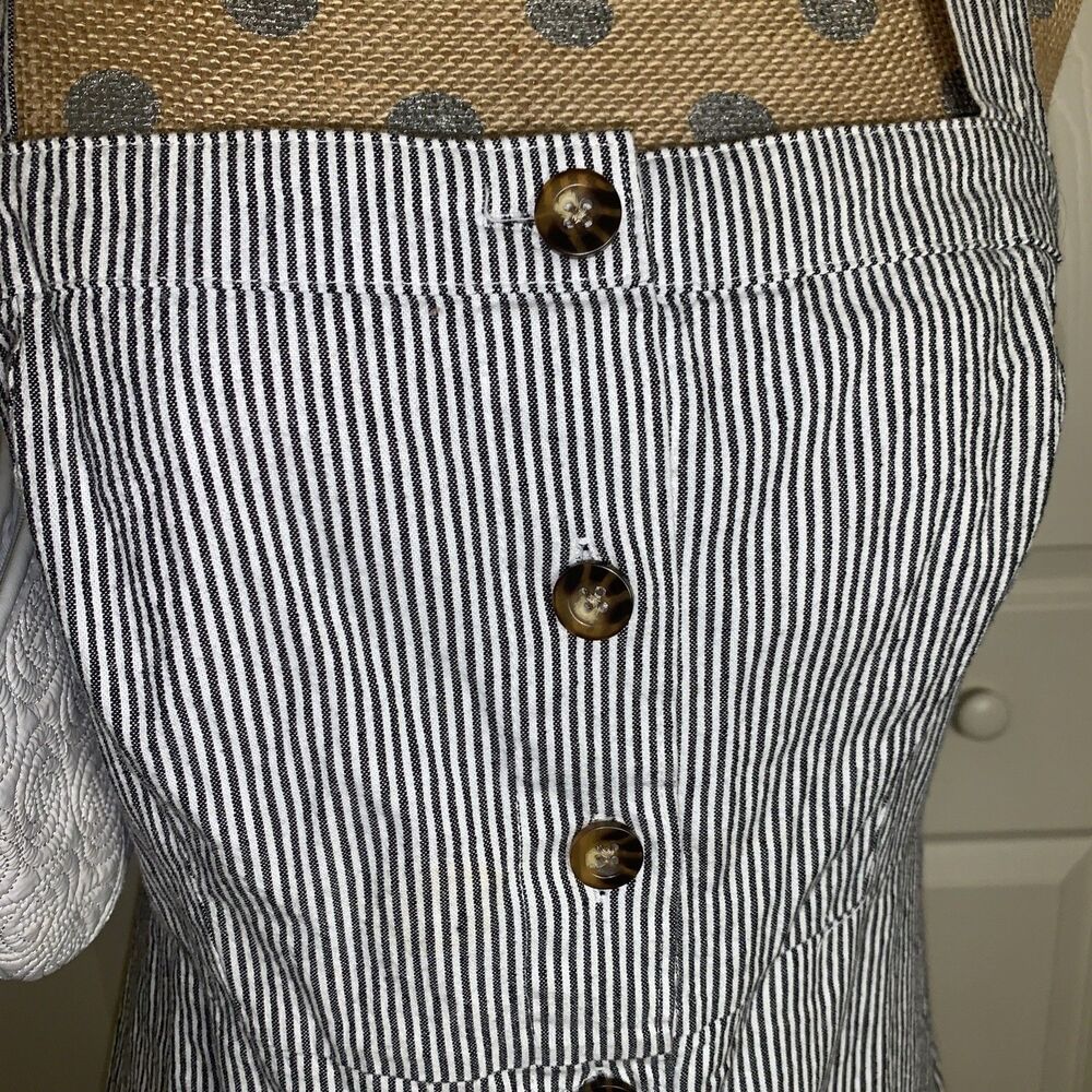 Hollister Dress Y2K Striped Overall Jumper Y2K Preppy Academia Medium Office - Picture 2 of 11